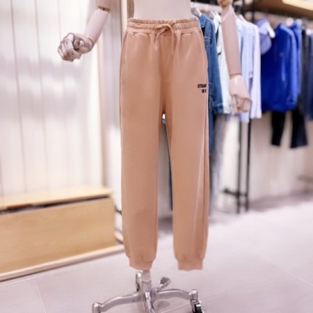 후로피 레터링 밑단립 져지조거팬츠