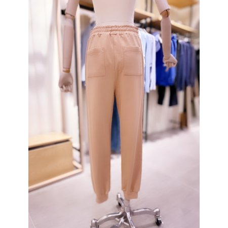 후로피 레터링 밑단립 져지조거팬츠