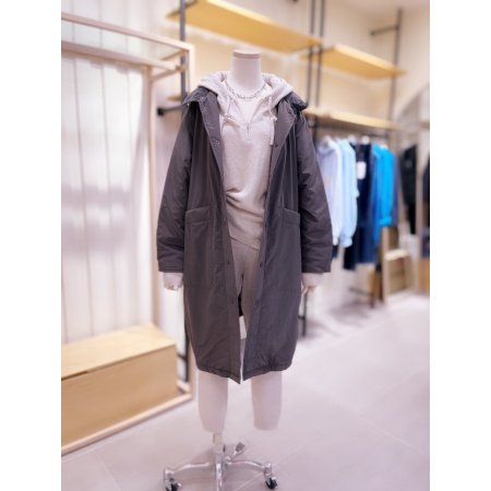 인조 FUR 안감 하이넥 루즈핏 코트