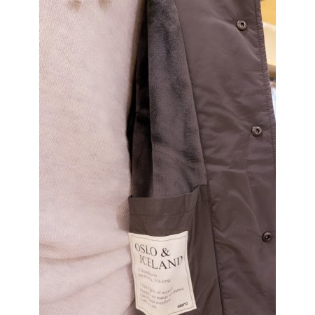 인조 FUR 안감 하이넥 루즈핏 코트