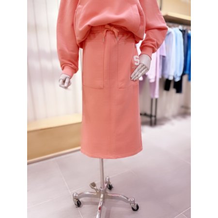 S부클자수 포인트 미디 스커트