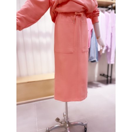 S부클자수 포인트 미디 스커트