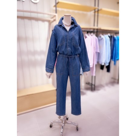 허리밴딩 점프수트