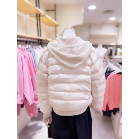 니트후드 경량 다운 숏 점퍼