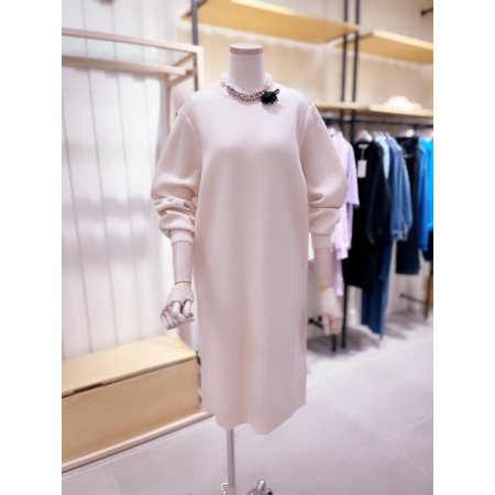 암홀 포인트 로직 믹스 니트 원피스