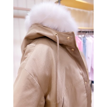 폭스퍼 트리밍 패딩라이너 점퍼