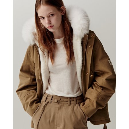 폭스퍼 트리밍 패딩라이너 탈부착 점퍼