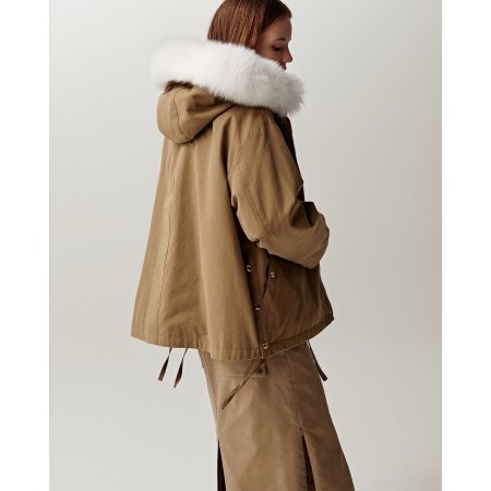 폭스퍼 트리밍 패딩라이너 탈부착 점퍼