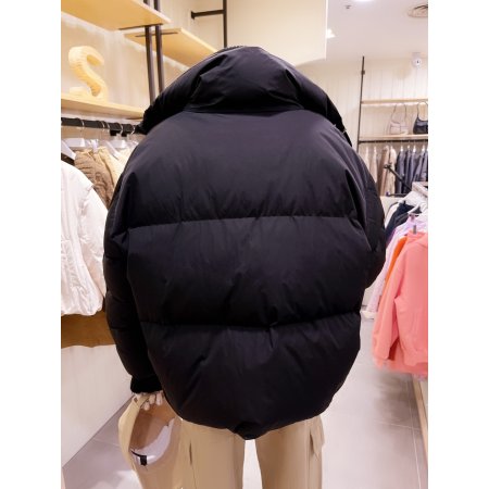 하이넥 세미크롭 덕다운 점퍼