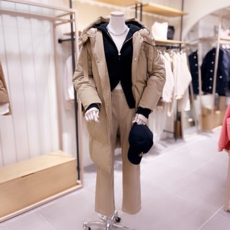 엠버자수 오버 롱 구스다운 점퍼