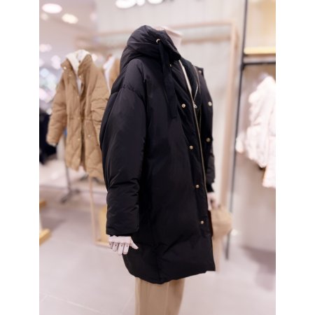 엠버자수 오버 롱 구스다운 점퍼