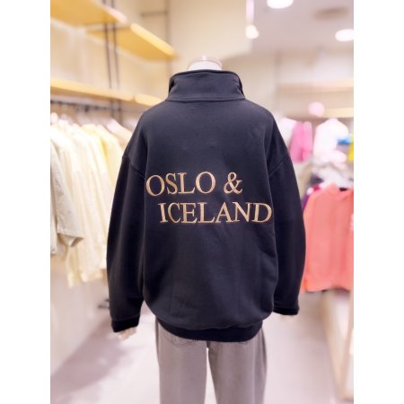 뒷 레터링 반집업 맨투맨