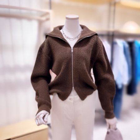 세일러카라 니트집업 점퍼