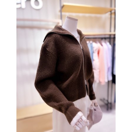 세일러카라 니트집업 점퍼