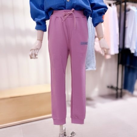브루클린 자수 허리스트링 조거 팬츠