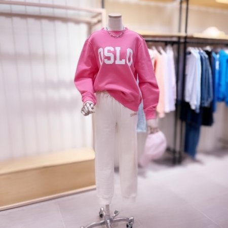 브루클린 자수 허리스트링 조거 팬츠