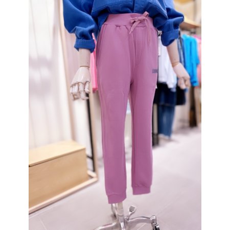 브루클린 자수 허리스트링 조거 팬츠