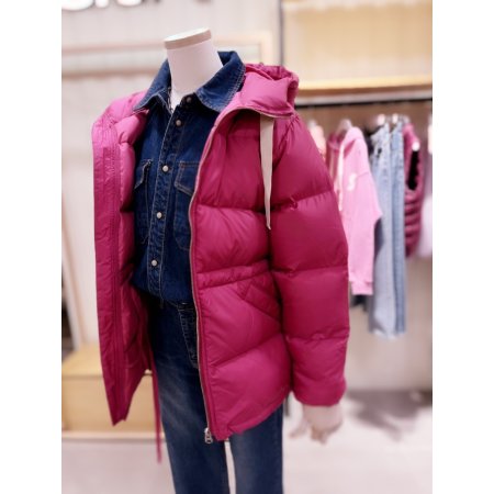 시에로 중기장 볼륨 DOWN 후드 점퍼