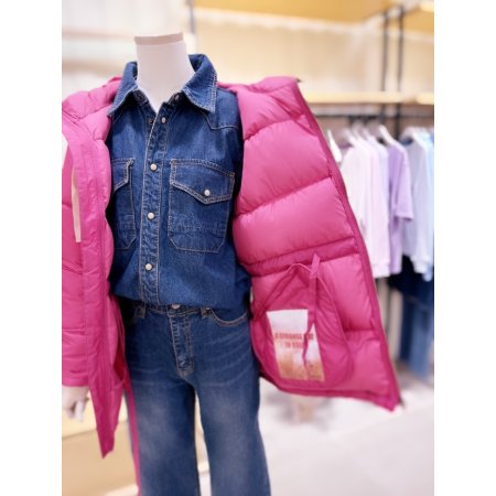 시에로 중기장 볼륨 DOWN 후드 점퍼