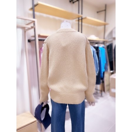 루즈핏 기본조직 니트 풀오버