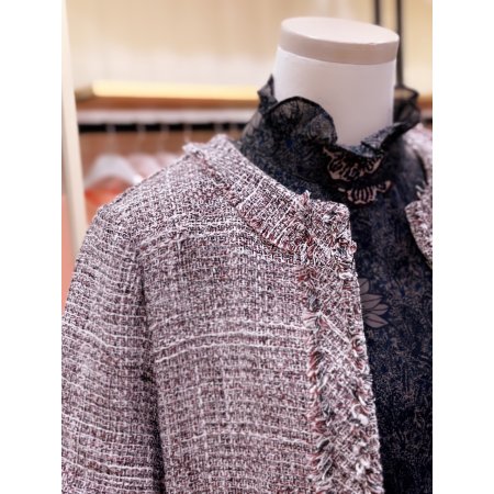 데끼 수술 풀림 트위드 자켓