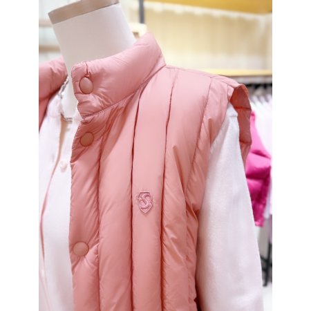 세로 퀼팅 경량다운 베스트