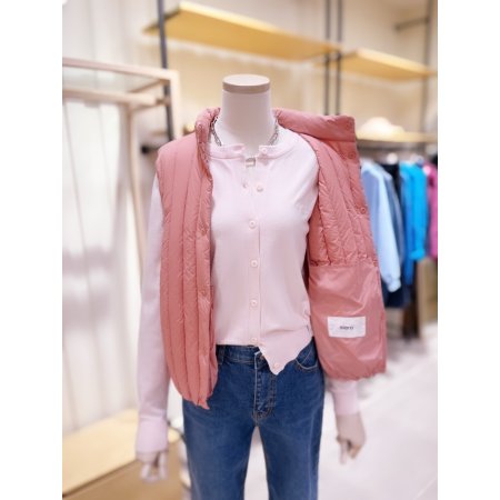 세로 퀼팅 경량다운 베스트