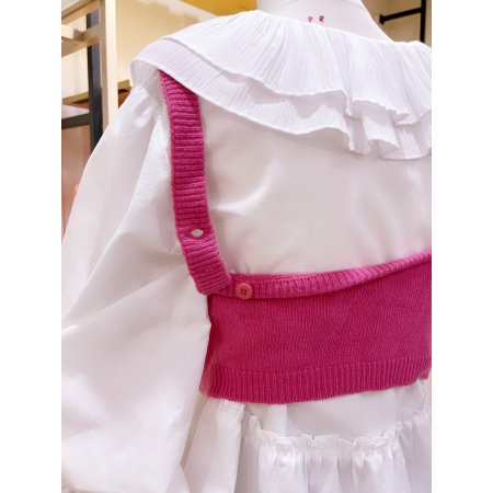 비딩 장식 니트 숏 뷔스티에