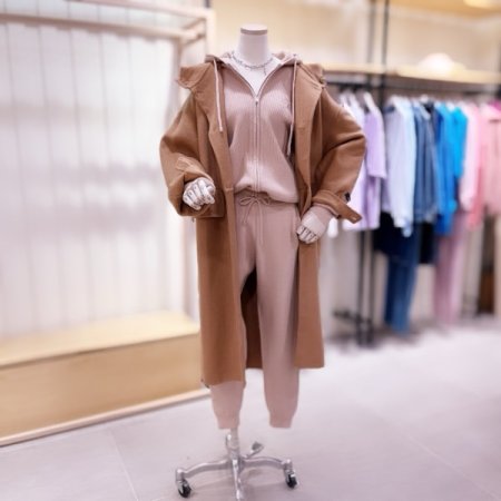 핸드메이드 후드 롱 코트