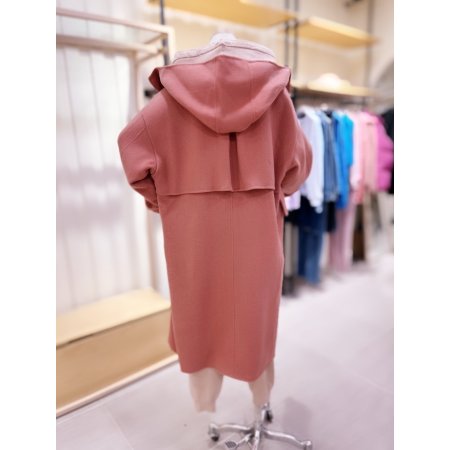 핸드메이드 후드 롱 코트