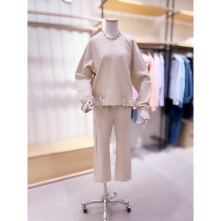 밴딩 배색 후라쉬 일자 팬츠