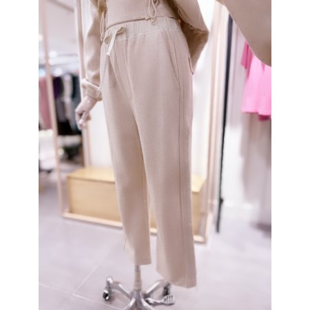 밴딩 배색 후라쉬 일자 팬츠