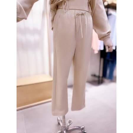 밴딩 배색 후라쉬 일자 팬츠