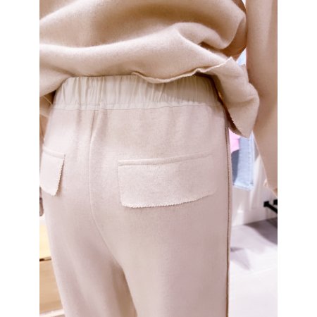 밴딩 배색 후라쉬 일자 팬츠