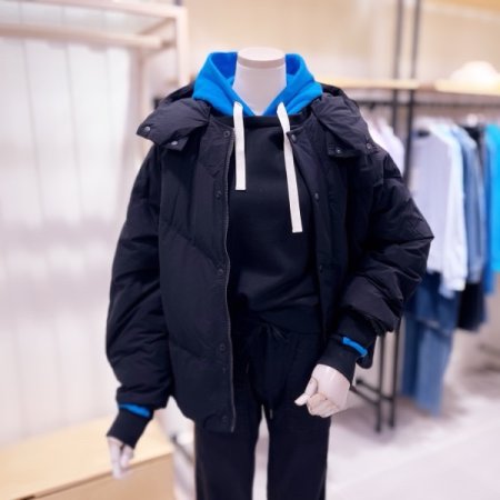 볼륨 후드탈부착 패딩 점퍼