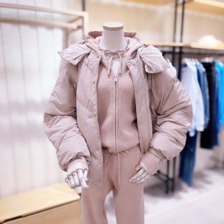 볼륨 후드탈부착 패딩 점퍼