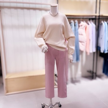 절개디테일 뒷밴딩 스판 팬츠