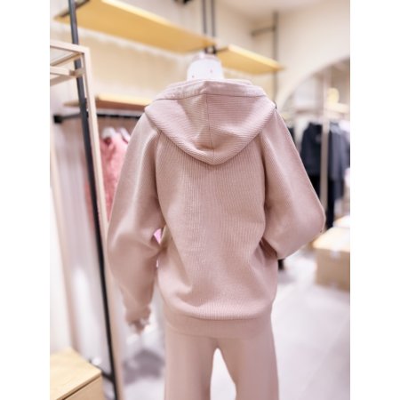 하찌조직 니트 후드 집업점