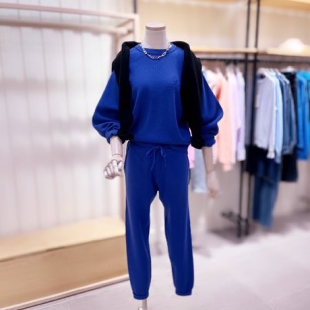 밑단 볼드립 하찌조직 니트