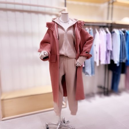 루즈핏 핸드메이드 후드 롱 코트