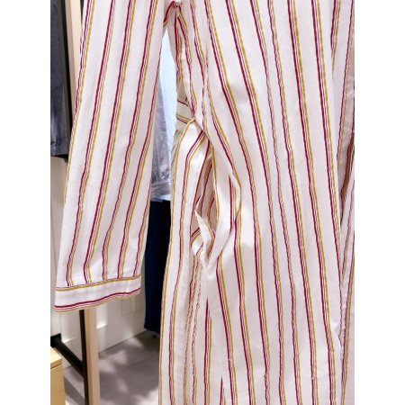 차이나카라 스트라이프 롱기장 셔츠