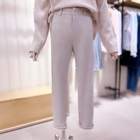 뒤 이밴드인 슬림핏 쭈리 팬츠