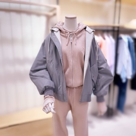 후드 패딩 항공 점퍼