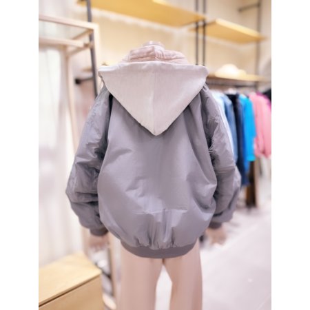 후드 패딩 항공 점퍼