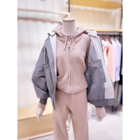 후드 패딩 항공 점퍼