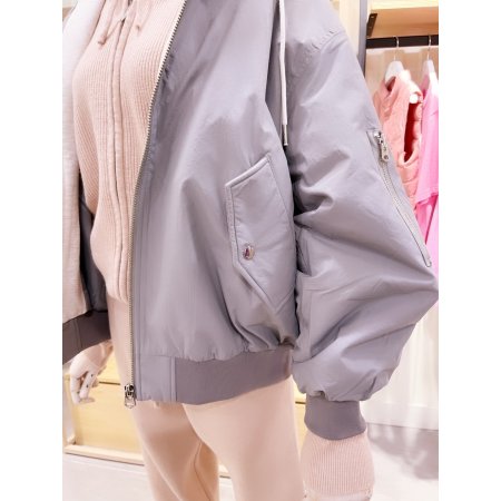 후드 패딩 항공 점퍼