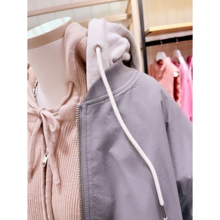 후드 패딩 항공 점퍼