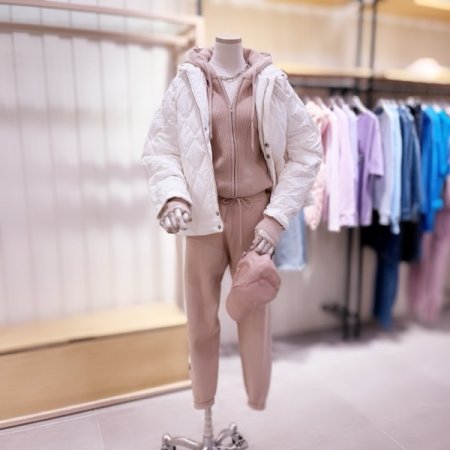 정방형 퀼팅 다운점퍼