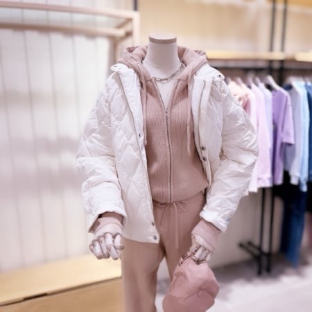 정방형 퀼팅 다운점퍼