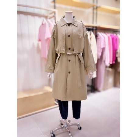 탈부착 베스트 트렌치 롱 점퍼